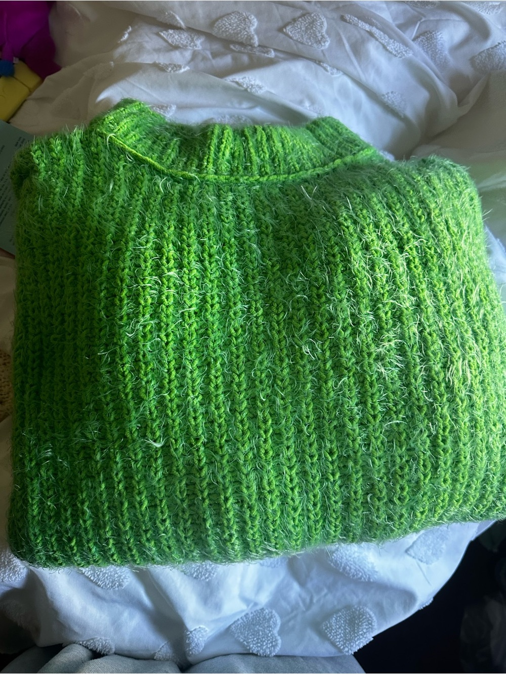 Green Women's oversized comfy Knit Sweater